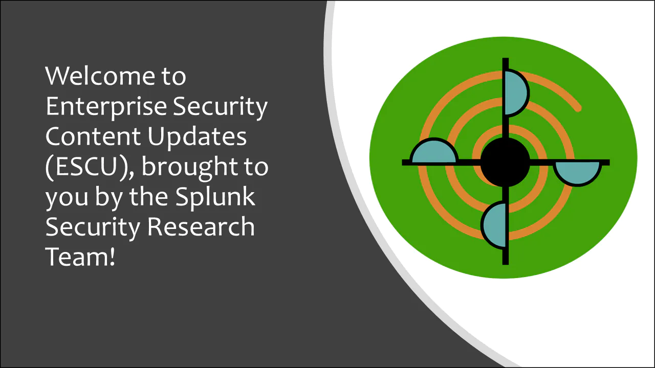 Enterprise Security Content Update (ESCU) - New Re... - Splunk Community