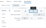 This screen image shows stacked column format option.