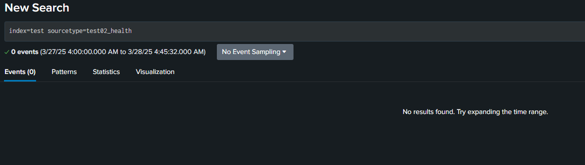 The events associated with this job have no source... - Splunk Community