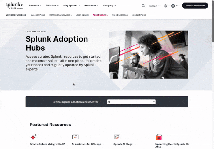 Splunk AI Adoption Hub overview.gif