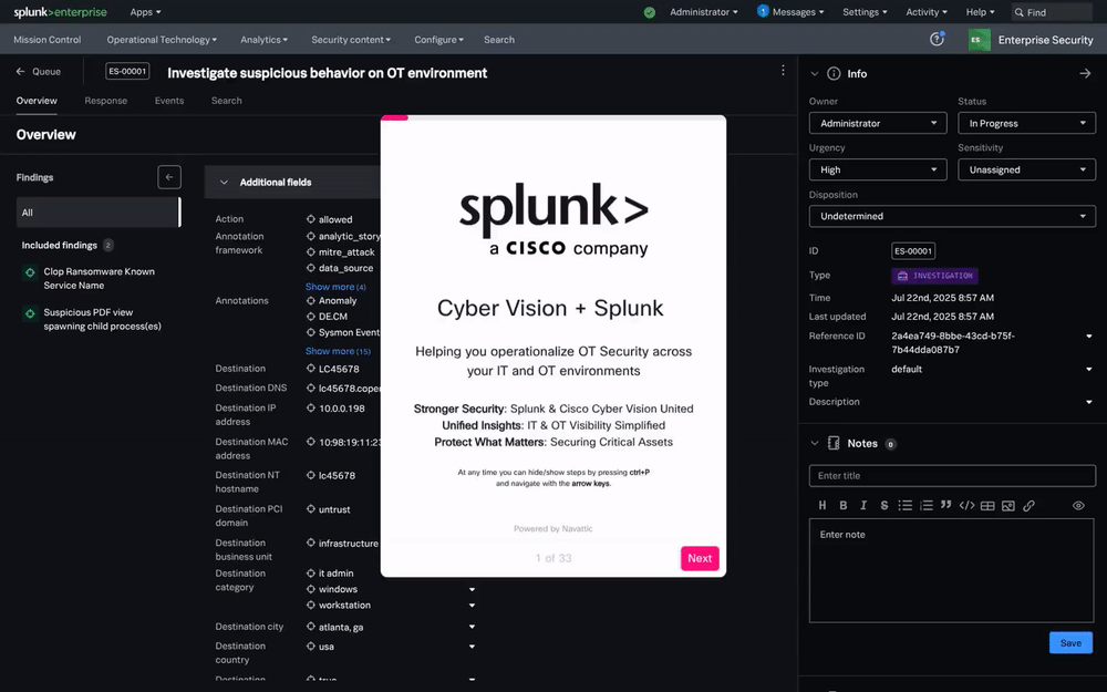 Cyber Vision Splunk Add-on